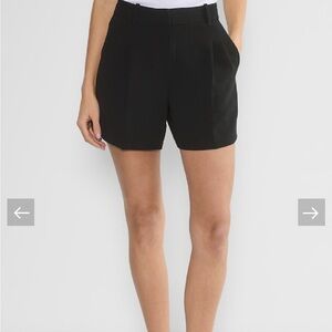 Aritzia Wilfred The Effortless High-waisted wide-leg Japanese crepe shorts size0
